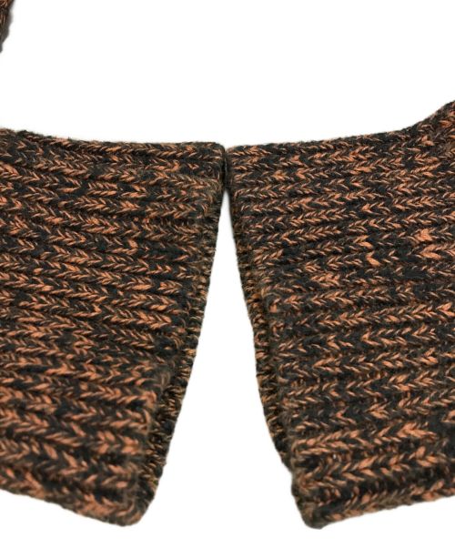 stussy（ステューシー）stussy (ステューシー) 2 Tone Loose Gauge Sweater ブラック×オレンジ サイズ:XLの古着・服飾アイテム