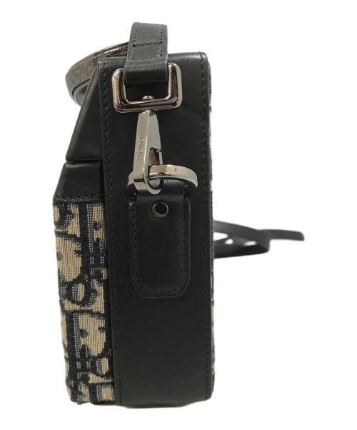 Christian Dior（クリスチャン ディオール）Christian Dior (クリスチャン ディオール) LOCK MINI BAG OBLIQUE JACQUARD ネイビー×ブラックの古着・服飾アイテム