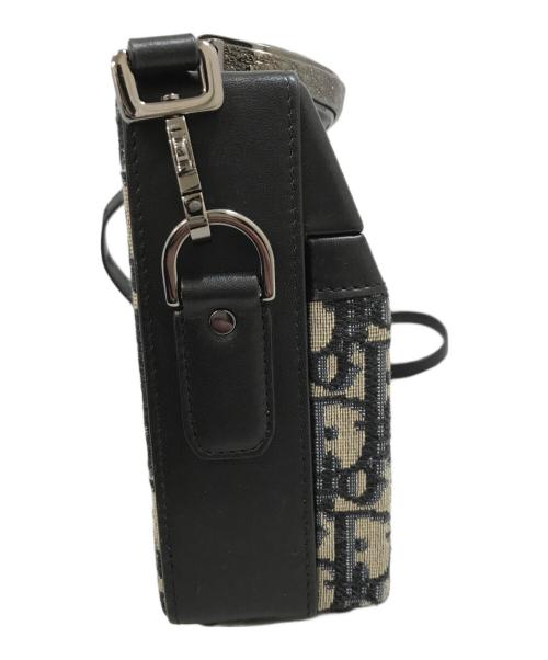 Christian Dior（クリスチャン ディオール）Christian Dior (クリスチャン ディオール) LOCK MINI BAG OBLIQUE JACQUARD ネイビー×ブラックの古着・服飾アイテム