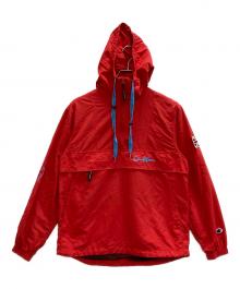 Champion×DUFFER（チャンピオン×ダファー）の古着「アノラックパーカー」｜レッド