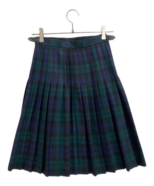 O'NEIL OF DUBLIN（オニールオブダブリン）O'NEIL OF DUBLIN (オニールオブダブリン) ラップチェックスカート グリーン×ネイビー サイズ:US6の古着・服飾アイテム