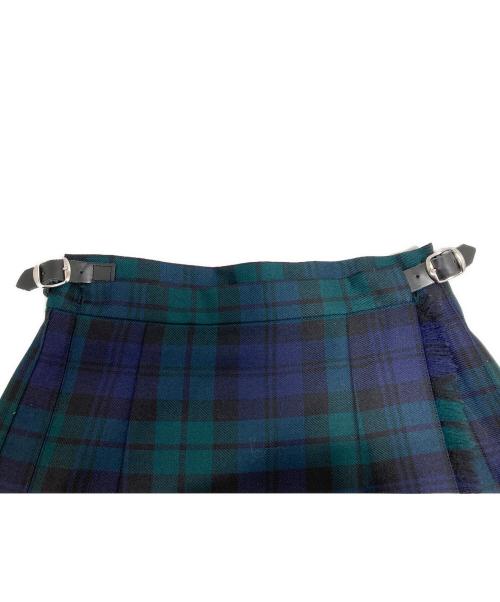 O'NEIL OF DUBLIN（オニールオブダブリン）O'NEIL OF DUBLIN (オニールオブダブリン) ラップチェックスカート グリーン×ネイビー サイズ:US6の古着・服飾アイテム
