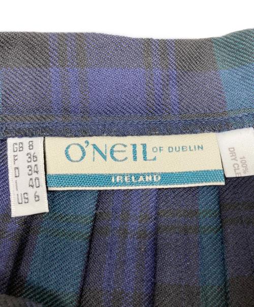 O'NEIL OF DUBLIN（オニールオブダブリン）O'NEIL OF DUBLIN (オニールオブダブリン) ラップチェックスカート グリーン×ネイビー サイズ:US6の古着・服飾アイテム