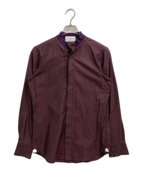 RAINMAKER（レインメーカー）RAINMAKER (レインメーカー) バンドカラーシャツ レッド サイズ:38の古着・服飾アイテム