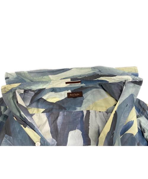 Paul Smith COLLECTION（ポールスミス コレクション）Paul Smith COLLECTION (ポールスミス コレクション) フローラルプリントシャツ ブルー サイズ:Mの古着・服飾アイテム