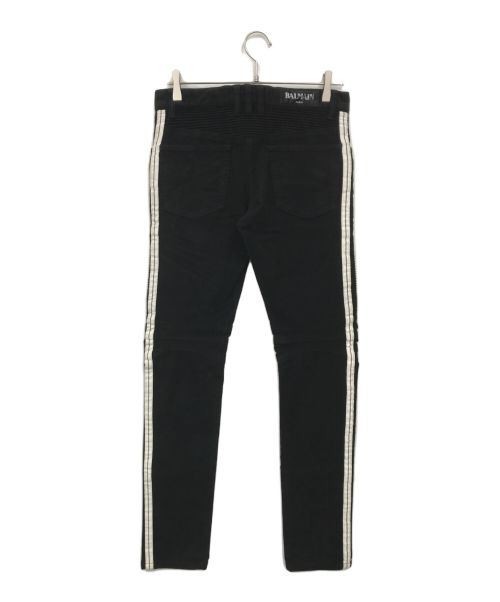 BALMAIN（バルマン）BALMAIN (バルマン) バイカーパンツ ブラック サイズ:27の古着・服飾アイテム