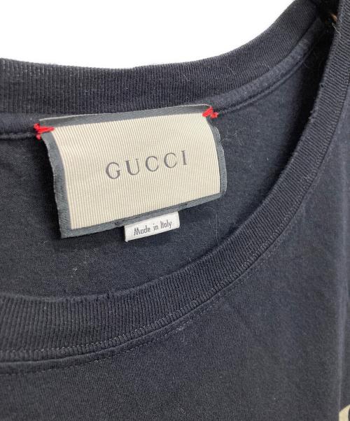 GUCCI（グッチ）GUCCI (グッチ) GUCCI ロゴ ウォッシュドオーバーサイズ Tシャツ ブラック サイズ:Sの古着・服飾アイテム