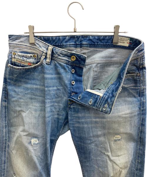 DIESEL（ディーゼル）DIESEL (ディーゼル) ポケット刺繍デニムパンツ インディゴ サイズ:W34の古着・服飾アイテム