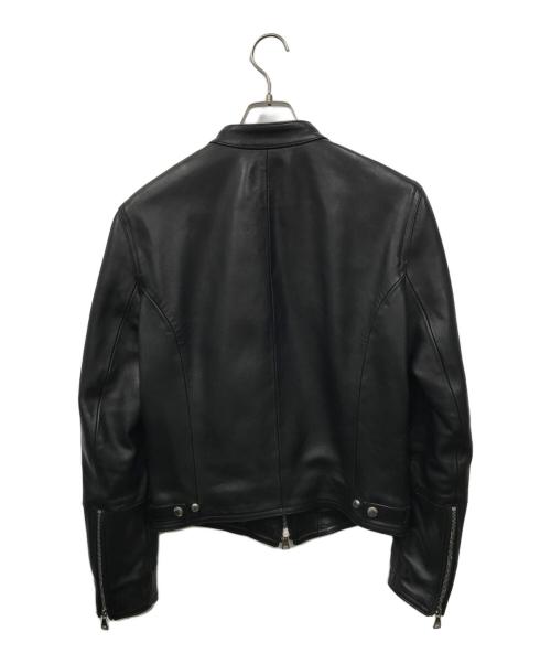 EMMETI（エンメティ）EMMETI (エンメティ) JURI/ラムスキンシングルライダースジャケット ブラック サイズ:42の古着・服飾アイテム