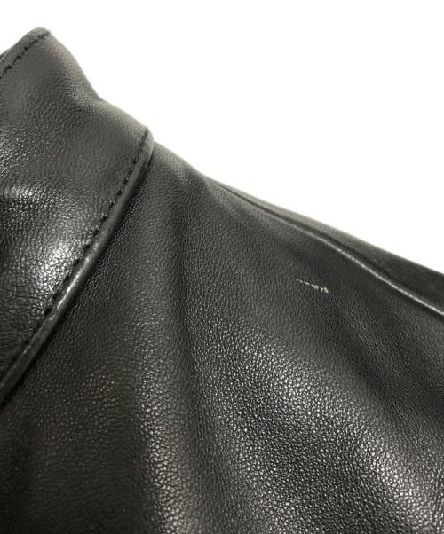 EMMETI（エンメティ）EMMETI (エンメティ) JURI/ラムスキンシングルライダースジャケット ブラック サイズ:42の古着・服飾アイテム