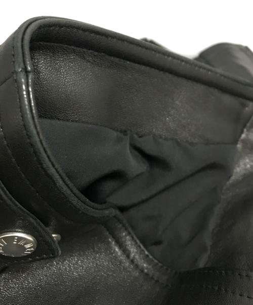 EMMETI（エンメティ）EMMETI (エンメティ) JURI/ラムスキンシングルライダースジャケット ブラック サイズ:42の古着・服飾アイテム