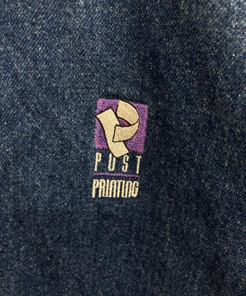 three rivers（スリーリバーズ）Three Rivers (スリーリバーズ) 企業ロゴデニムスタジャン インディゴ サイズ:XLの古着・服飾アイテム