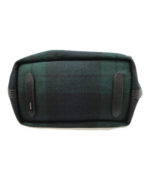 POLO RALPH LAUREN（ポロ・ラルフローレン）POLO RALPH LAUREN (ポロ・ラルフローレン) ブラックウォッチトートバッグ グリーン×ネイビーの古着・服飾アイテム