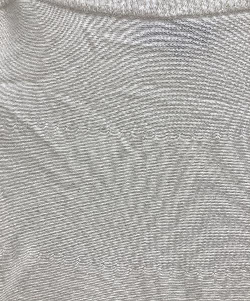 BORDERS at BALCONY（ボーダーズアットバルコニー）BORDERS AT BALCONY (ボーダーズアットバルコニー) シルク混ニットスカート ホワイト サイズ:Sの古着・服飾アイテム