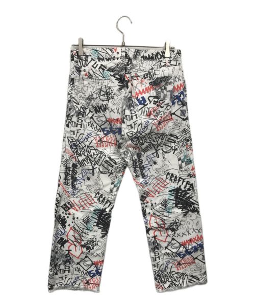 Maison Margiela（メゾンマルジェラ）Maison Margiela (メゾンマルジェラ) GRAFFITI SPLATTER CAPRI JEANS ホワイト サイズ:38の古着・服飾アイテム