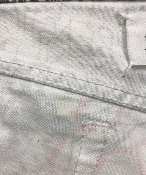 Maison Margiela（メゾンマルジェラ）Maison Margiela (メゾンマルジェラ) GRAFFITI SPLATTER CAPRI JEANS ホワイト サイズ:38の古着・服飾アイテム