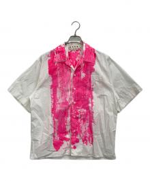MARNI（マルニ）の古着「ペイントデザインシャツ」｜ピンク×ホワイト