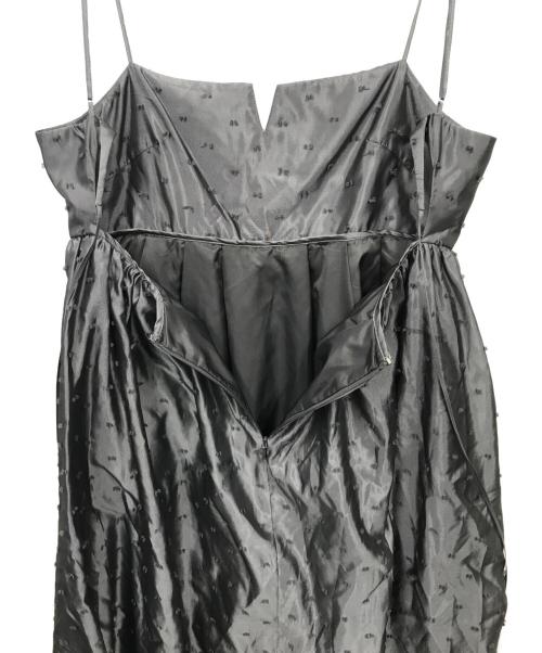 LE CIEL BLEU（ルシェルブルー）LE CIEL BLEU (ルシェルブルー) リボンジャガードキャミワンピース グレー サイズ:36の古着・服飾アイテム