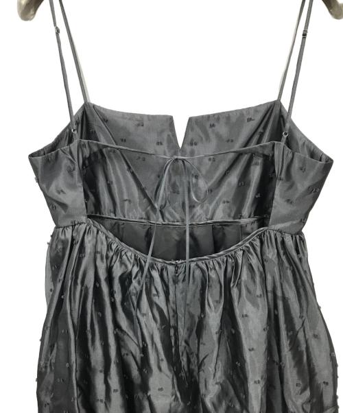 LE CIEL BLEU（ルシェルブルー）LE CIEL BLEU (ルシェルブルー) リボンジャガードキャミワンピース グレー サイズ:36の古着・服飾アイテム