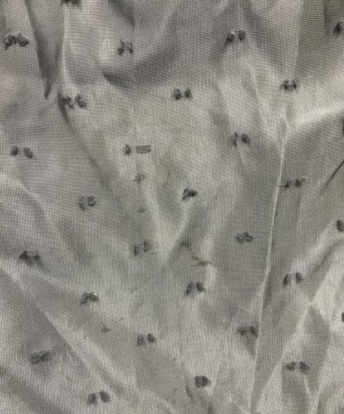 LE CIEL BLEU（ルシェルブルー）LE CIEL BLEU (ルシェルブルー) リボンジャガードキャミワンピース グレー サイズ:36の古着・服飾アイテム