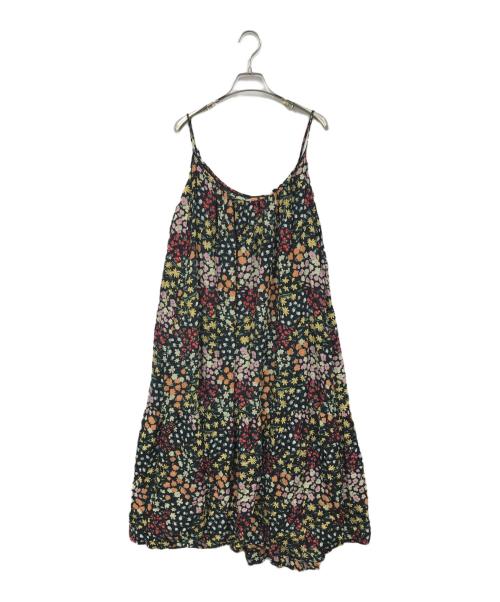 freada（フリーダ）Freada (フリーダ) レーヨンプリントキャミワンピース ブラック サイズ:ONE SIZEの古着・服飾アイテム