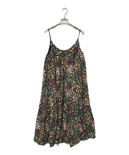 freada（フリーダ）Freada (フリーダ) レーヨンプリントキャミワンピース ブラック サイズ:ONE SIZEの古着・服飾アイテム
