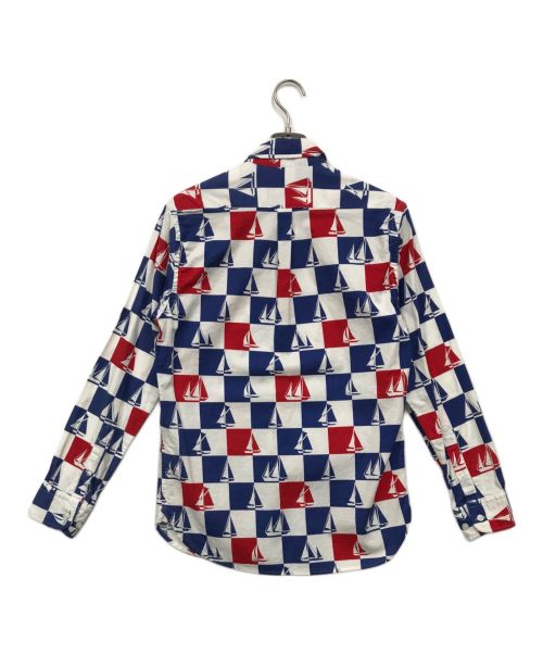 SUGAR CANE（シュガーケーン）SUGAR CANE (シュガーケーン) 帆船チェックシャツ ブルー×ホワイト サイズ:MEDIUMの古着・服飾アイテム