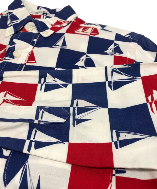 SUGAR CANE（シュガーケーン）SUGAR CANE (シュガーケーン) 帆船チェックシャツ ブルー×ホワイト サイズ:MEDIUMの古着・服飾アイテム
