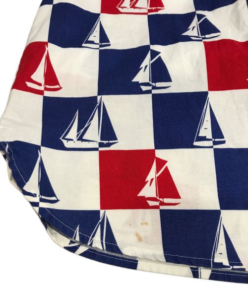 SUGAR CANE（シュガーケーン）SUGAR CANE (シュガーケーン) 帆船チェックシャツ ブルー×ホワイト サイズ:MEDIUMの古着・服飾アイテム