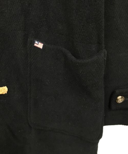 POLO JEANS CO.（ポロジーンズカンパニー）POLO JEANS CO. (ポロジーンズカンパニー) ロングダッフルコート ブラック サイズ:Lの古着・服飾アイテム