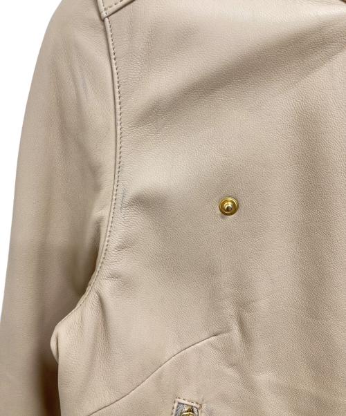 GRACE CONTINENTAL（グレースコンチネンタル）GRACE CONTINENTAL (（グレースコンチネンタル) レザーライダースジャケット ベージュ サイズ:Sの古着・服飾アイテム