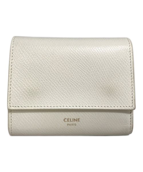 CELINE（セリーヌ）CELINE (セリーヌ) スモール トリフォールドウォレット ホワイト サイズ:記載なしの古着・服飾アイテム