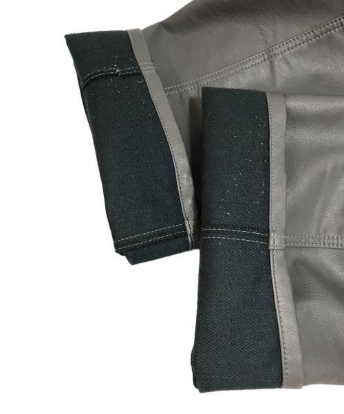 PRANK PROJECT（プランクプロジェクト）PRANK PROJECT (プランクプロジェクト) Vegan Leather Combi Denim ブルー×グレー サイズ:38の古着・服飾アイテム