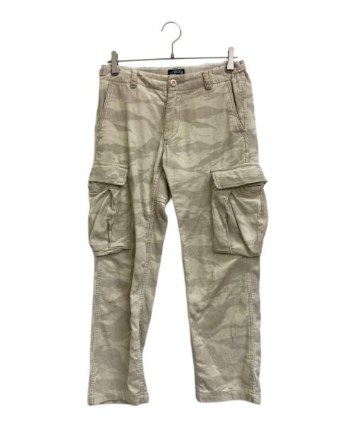 stussy（ステューシー）stussy (ステューシー) カモ柄コーデュロイワイドパンツ ベージュ サイズ:30の古着・服飾アイテム