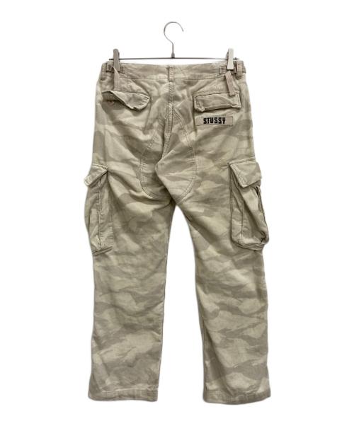 stussy（ステューシー）stussy (ステューシー) カモ柄コーデュロイワイドパンツ ベージュ サイズ:30の古着・服飾アイテム