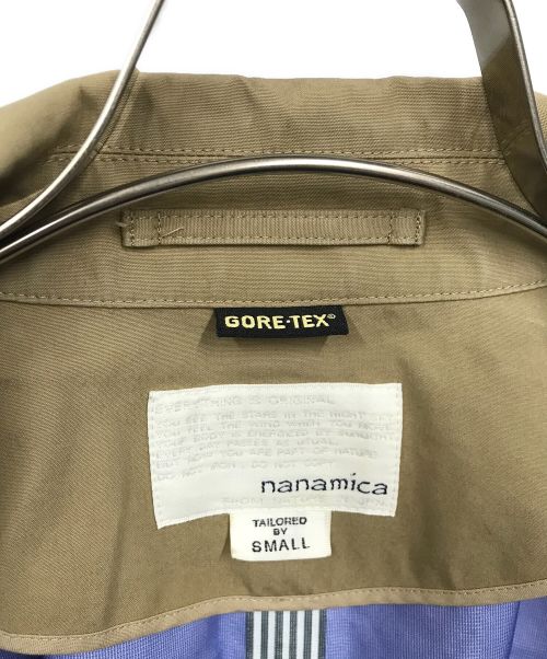nanamica（ナナミカ）nanamica (ナナミカ) GORE-TEX ステンカラーコート ベージュ サイズ:Sの古着・服飾アイテム