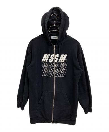 中古・古着通販】MSGM (エムエスジーエム) ジップパーカー ブラック