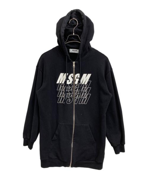 MSGM（エムエスジーエム）MSGM (エムエスジーエム) ジップパーカー ブラック サイズ:XSの古着・服飾アイテム