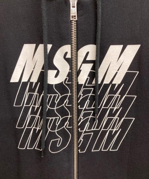 MSGM（エムエスジーエム）MSGM (エムエスジーエム) ジップパーカー ブラック サイズ:XSの古着・服飾アイテム