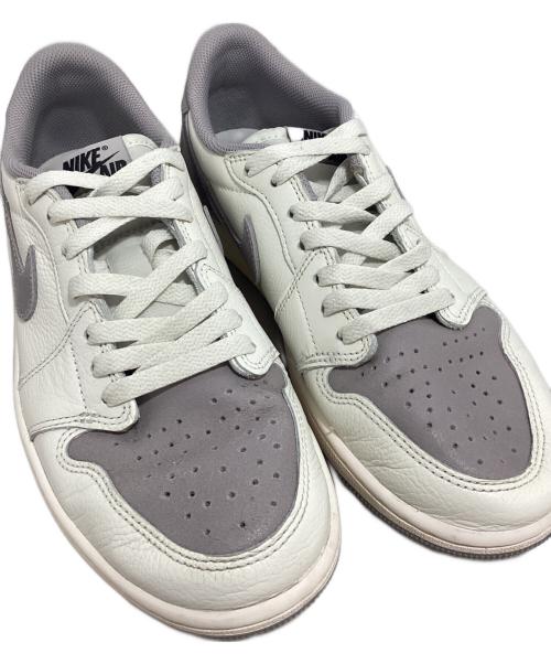 NIKE（ナイキ）NIKE (ナイキ) AIR JORDAN 1 LOW OG ホワイト×グレー サイズ:26.5の古着・服飾アイテム
