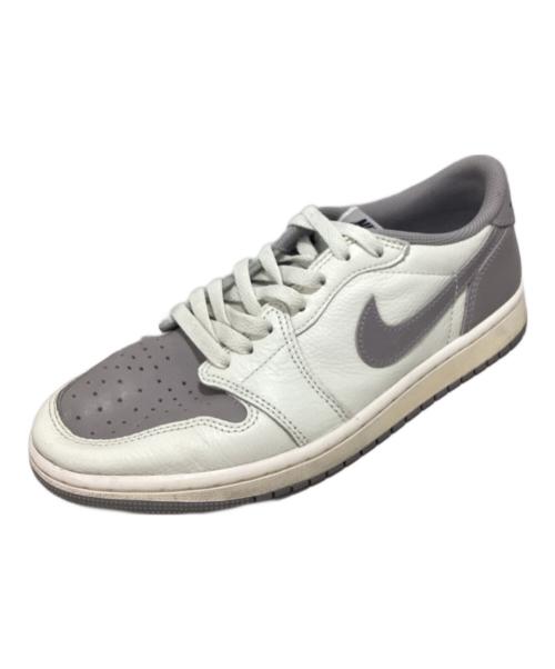 NIKE（ナイキ）NIKE (ナイキ) AIR JORDAN 1 LOW OG ホワイト×グレー サイズ:26.5の古着・服飾アイテム