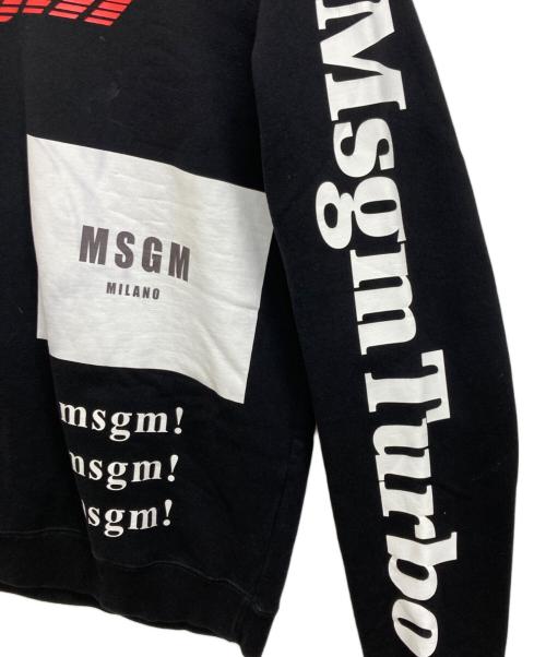MSGM（エムエスジーエム）MSGM (エムエスジーエム) マルチロゴスウェット ブラック サイズ:Sの古着・服飾アイテム
