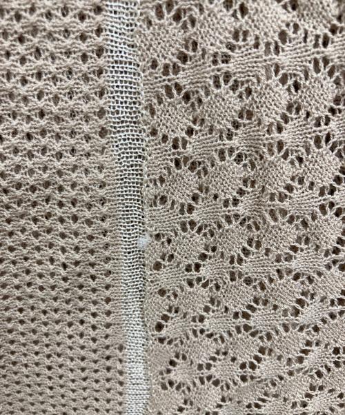 anuans（アニュアンス）anuans (アニュアンス) アシメティアード透かし編みニットワンピース ベージュ サイズ:Freeの古着・服飾アイテム