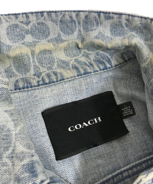COACH（コーチ）COACH (コーチ) デニムジャケット ブルー サイズ:Lの古着・服飾アイテム