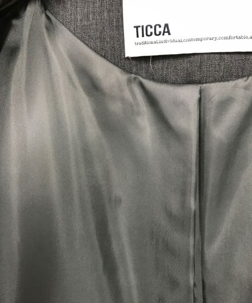 ticca（ティッカ）ticca (ティッカ) ウールファーロングコート グレー サイズ:Fの古着・服飾アイテム