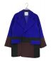 UN3D.（アンスリード）の古着「ブロッキングコート」｜ブルー×ブラック