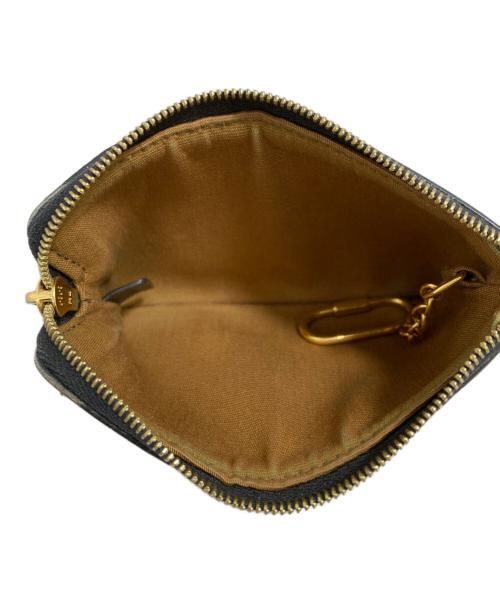 CELINE（セリーヌ）CELINE (セリーヌ) トリオンフコンパクトジップコインケース ブラウン×ブラックの古着・服飾アイテム