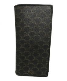CELINE（セリーヌ）の古着「トリオンフバーティカルウォレット」｜ブラック×ブラウン