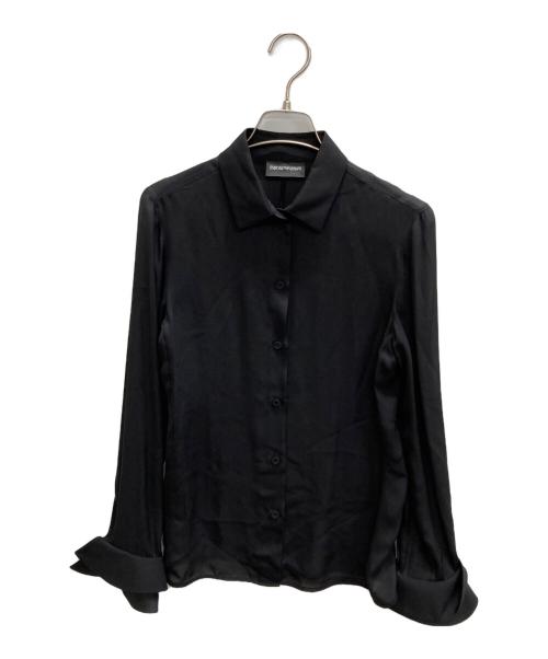 EMPORIO ARMANI（エンポリオアルマーニ）EMPORIO ARMANI (エンポリオアルマーニ) シアーシャツ ブラック サイズ:40の古着・服飾アイテム