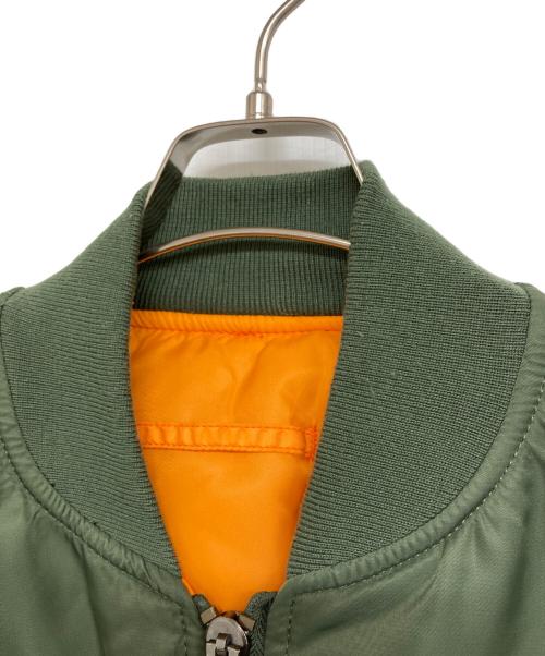 valley apparel l.l.c.（バレー アパレル）VALLEY APPAREL L.L.C. (バレー アパレル) リバーシブルMA-1ジャケット グリーン サイズ:SMALLの古着・服飾アイテム